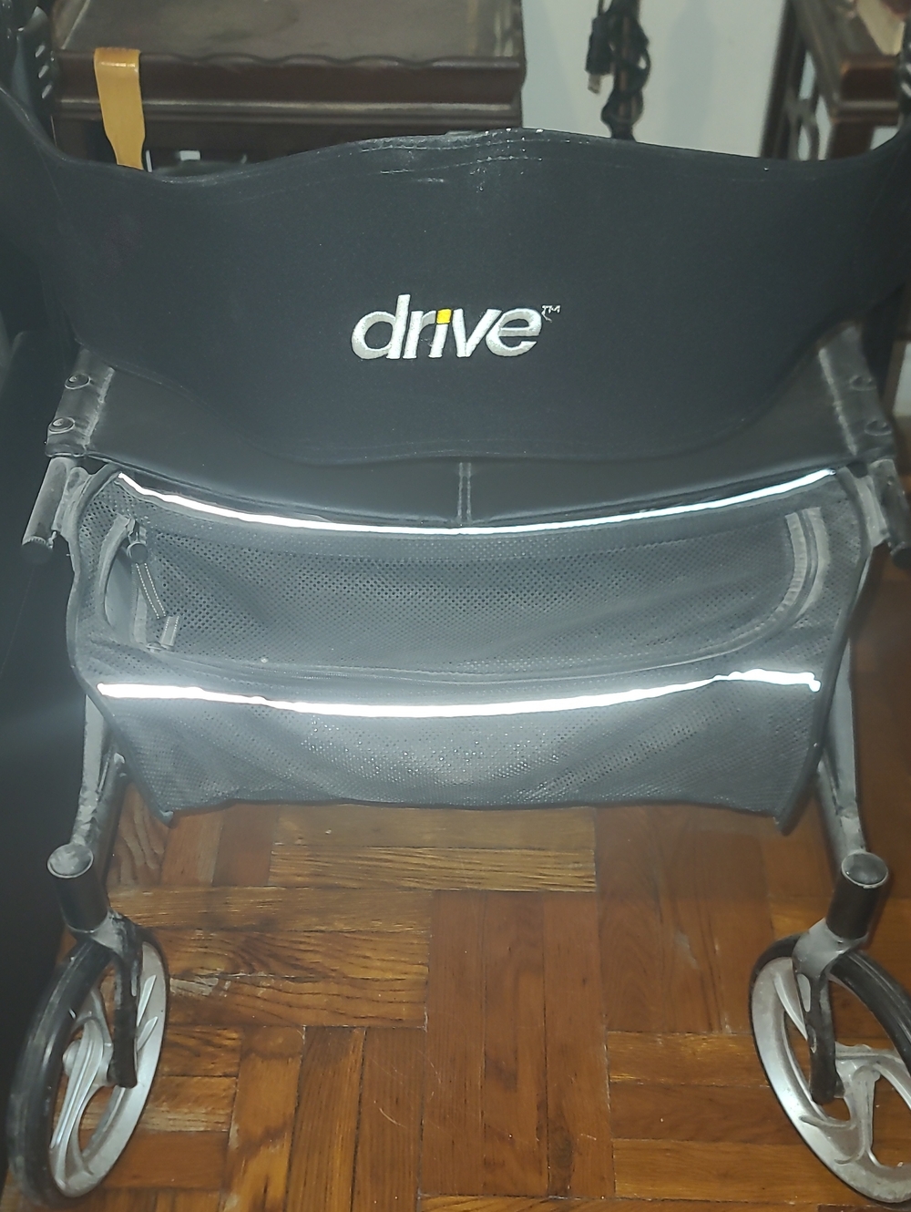 Drive Black Rollator Storage Bag - Zippered Pouch